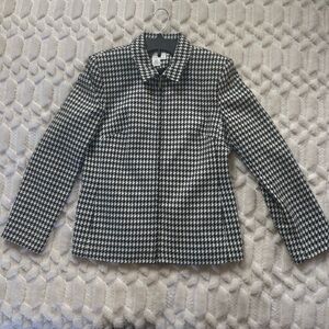 Dressbarn Black and White Houndstooth Blazer